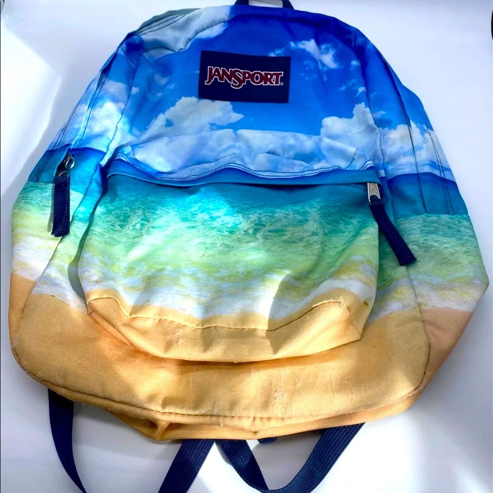 JANSPORT HIGH STAKES BACKPACK - MULTI TROPICAL ISLAND BEACH SENCE